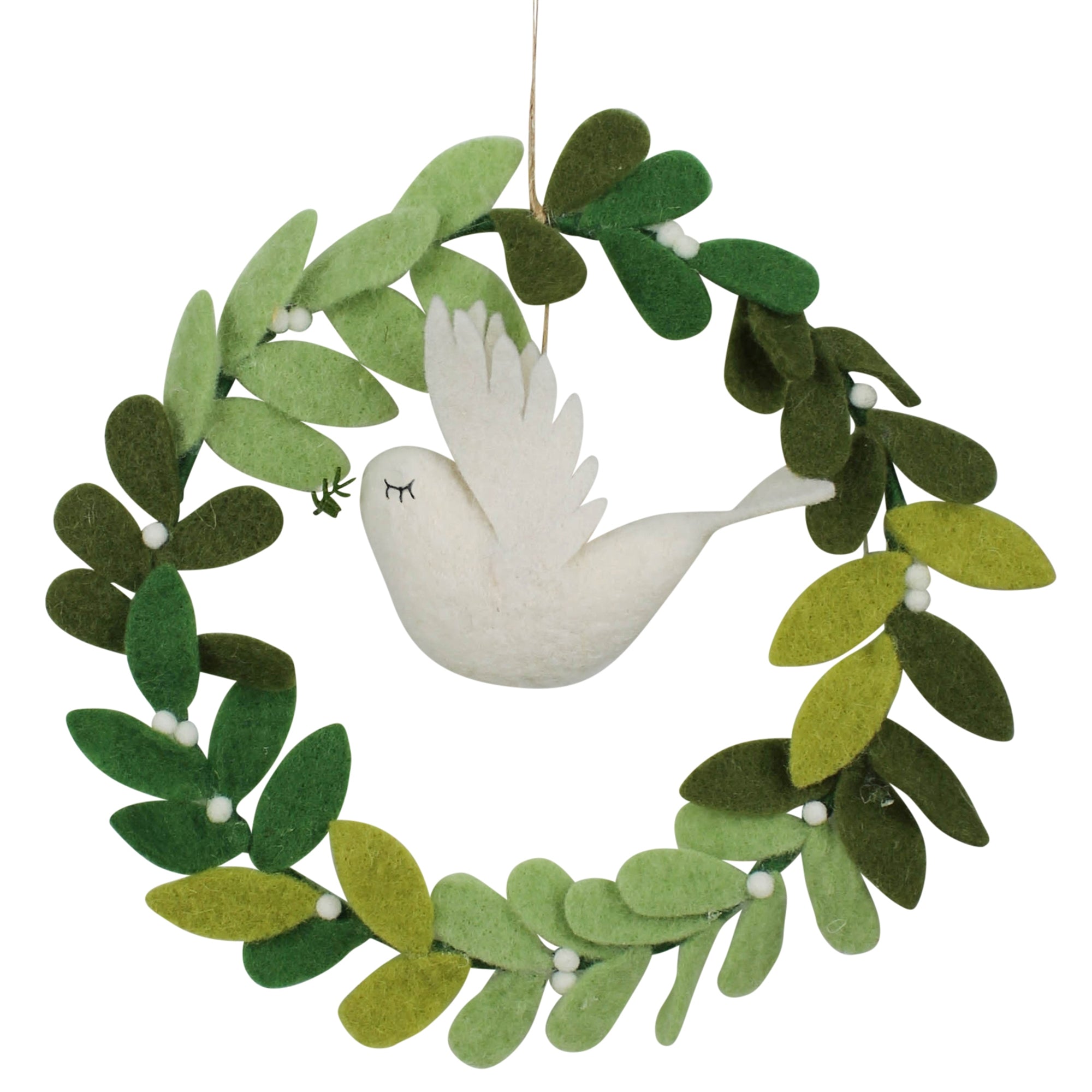 Wreath with Dove, Felt