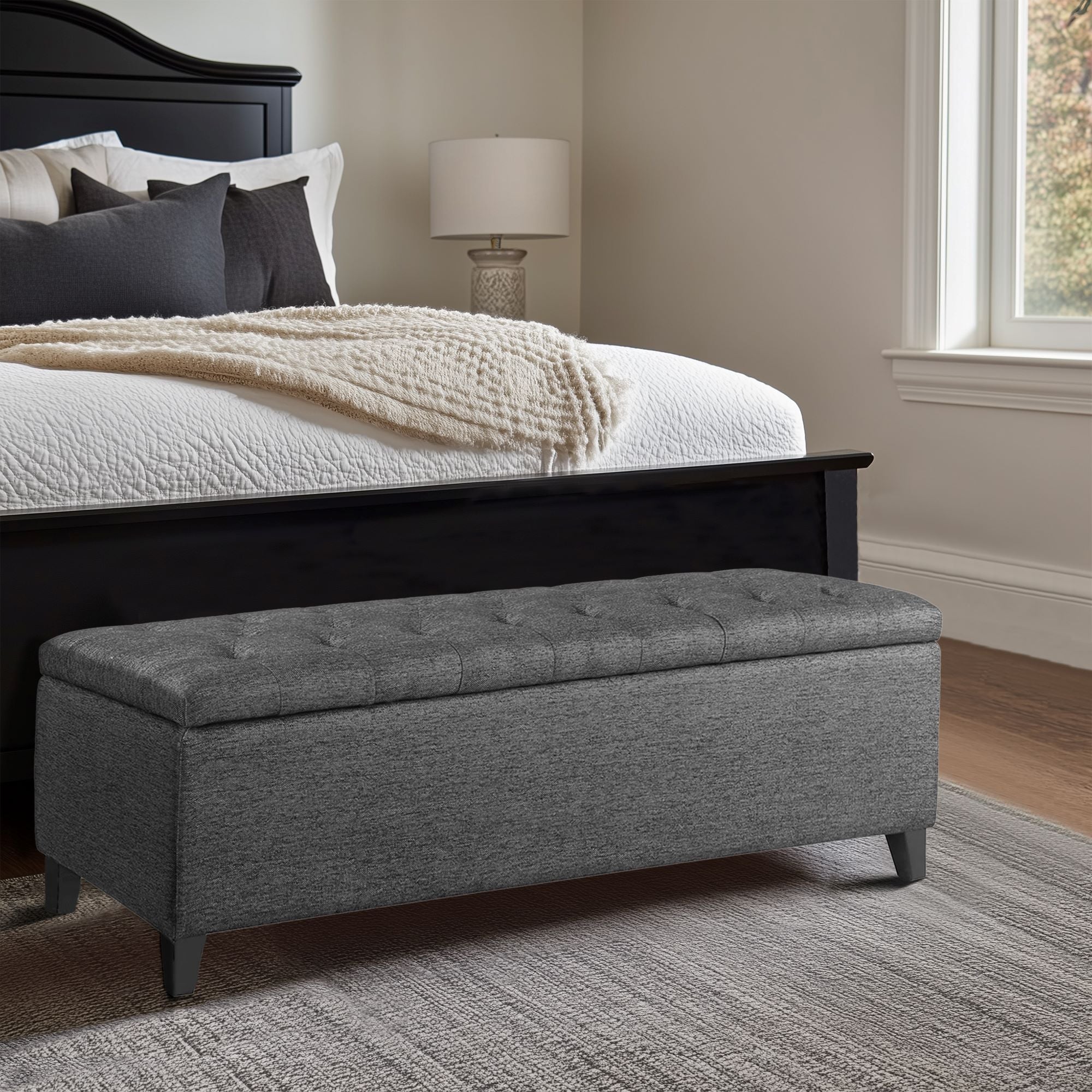 Shandra Tufted Top Soft Close Storage Bench