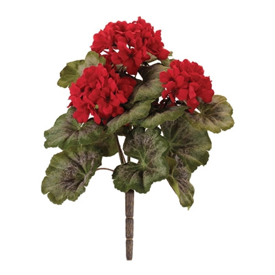 Geranium Bush 14.5”H Polyester