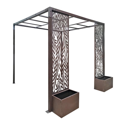 Patio Surround w/Planter Boxes 87"L x 98"W x 87"H Metal