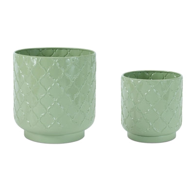 Container (Set of 2) 5.75"D x 6"H, 8"D x 8.25"H Iron