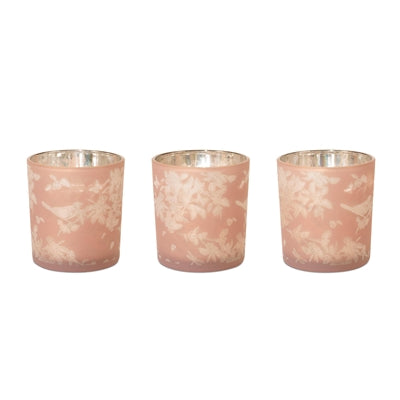 Votive Holder (Set of 3) 3"D x 3.5"H Glass