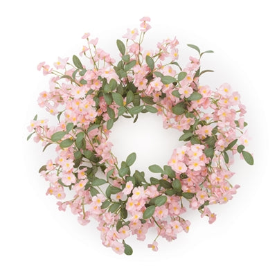 Mini Floral Wreath 22”D Plastic/Paper