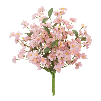 Mini Floral Bush 21”H Plastic/Paper