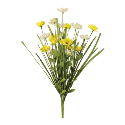 Mini Floral Bush 21”H Polyester/EVA