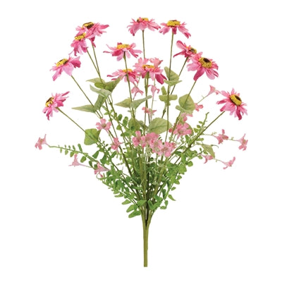 Floral Bush 21.5”H Polyester/Plastic