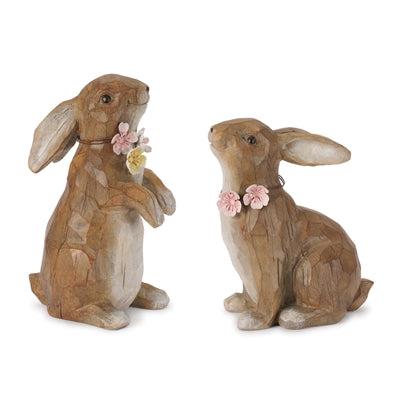 Bunny (2 Asst) 8.5"H, 10"H Resin
