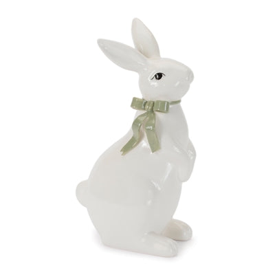 Rabbit w/Bow 9.25”H Dolomite