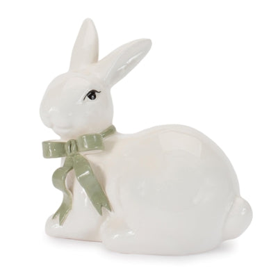 Rabbit w/Bow 4.5”H Dolomite