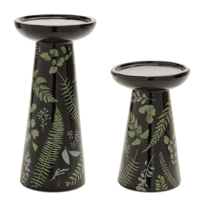 Candle Holder (Set of 2) 7"H, 10"H Terra Cotta