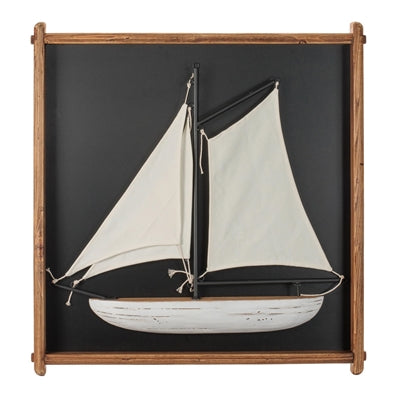 Sailboat Frame 30”SQ Wood/Fabric/MDF