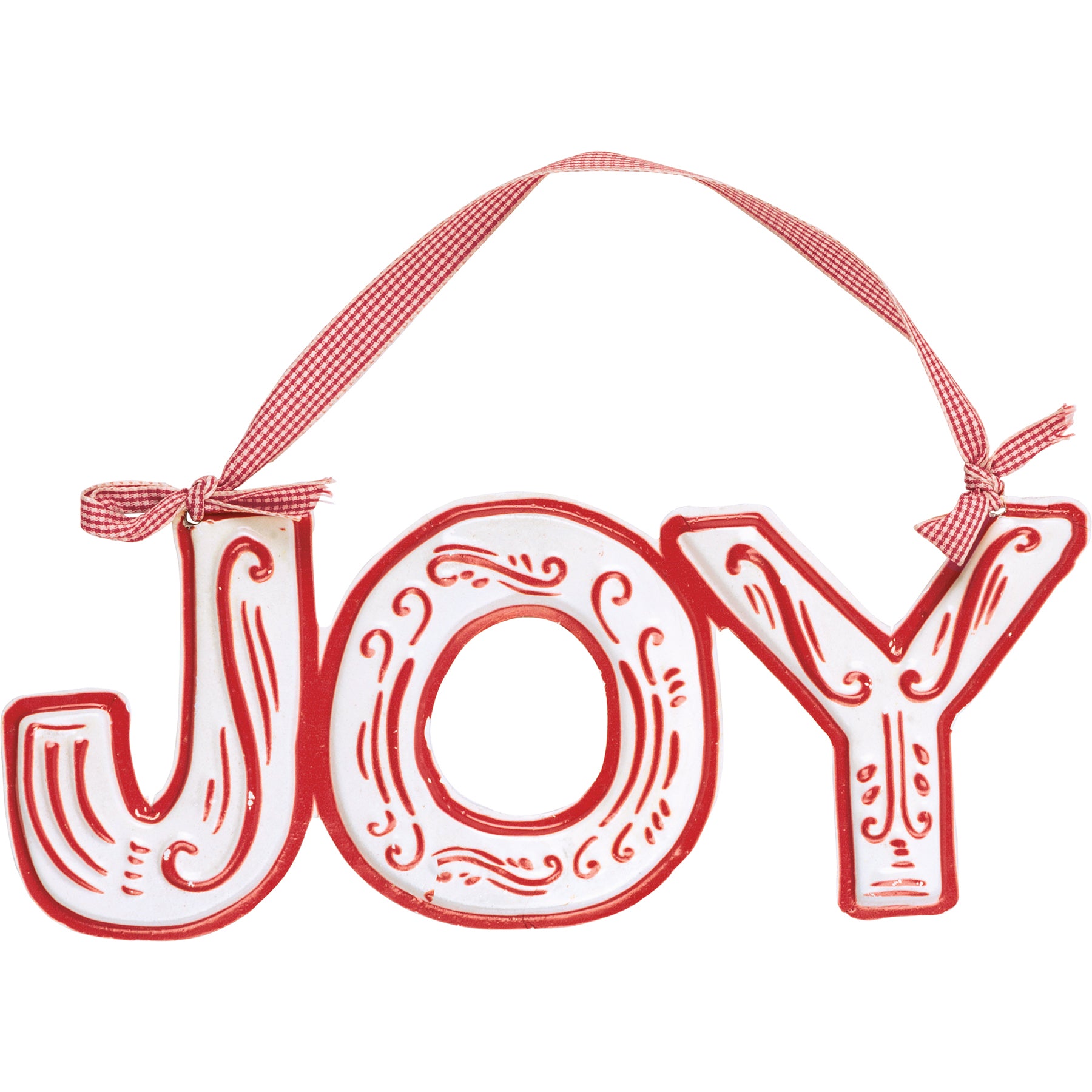 Large Joy Hanging Metal Décor
