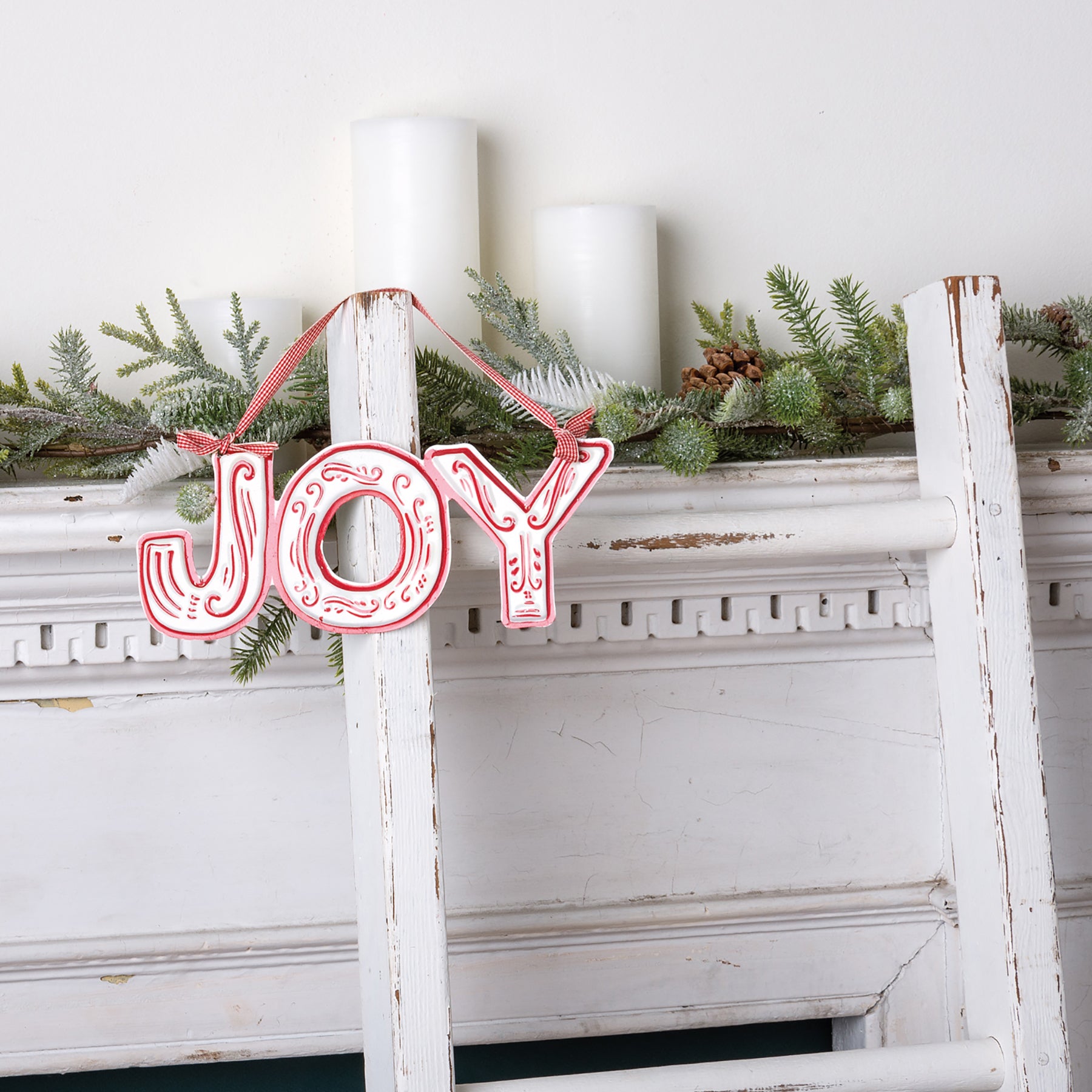 Large Joy Hanging Metal Décor