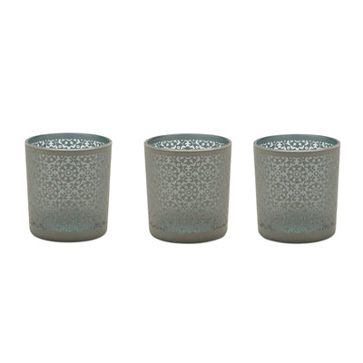 Votive Holder (Set of 3) 3"D x 3.5"H Glass