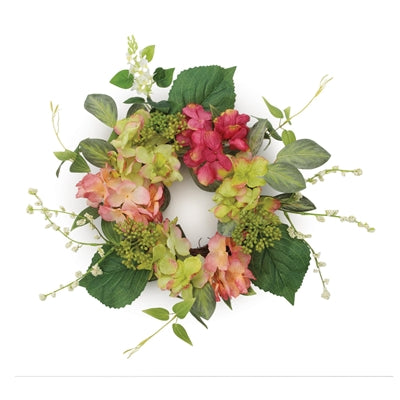 Hydrangea Candle Ring 17"D Polyester (Fits a 6" Candle)