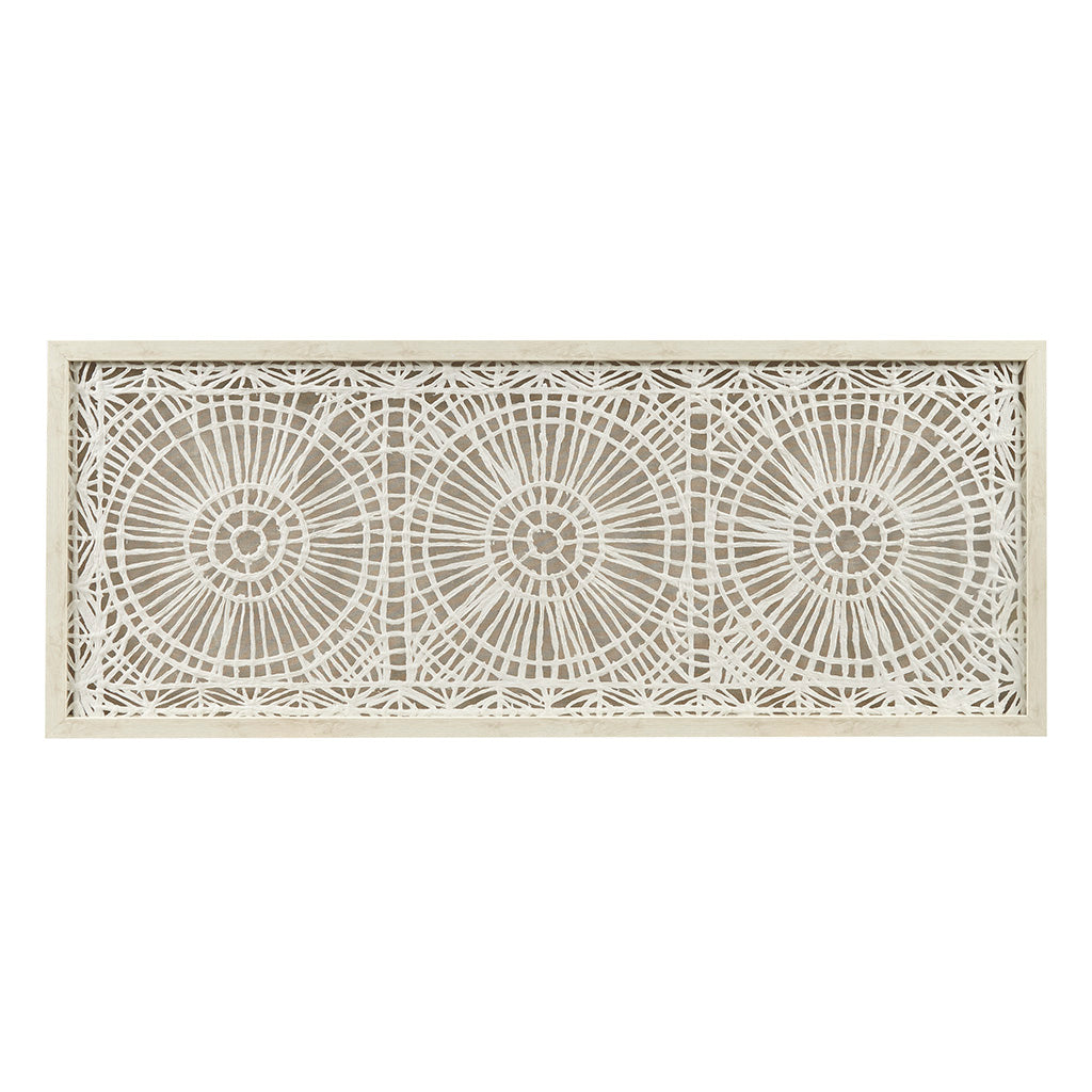 Henna Textured Framed Carved Resin Dimensional Wall Décor