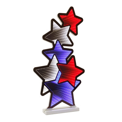 Patriotic Star Stack 23.5”H Acrylic UL Plug