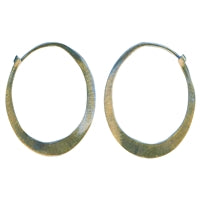 Oval Brass Earrings