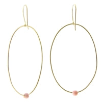 Lombok Organic Oval Earring - Pink