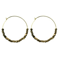 Bodhi Circle Earring with Truncated Brass Beads
