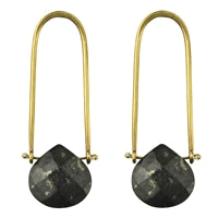 Ida Post Earring, Pyrite