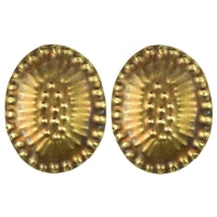 Obara Post Earring, Brass, Oval