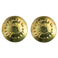 Obara Post Earring, Brass, Round