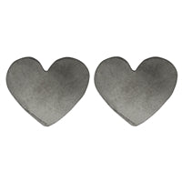 Gia Heart Post Earring, Silver