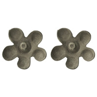 Gia Flower Post Earring, Silver