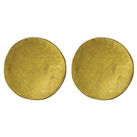 Gia Circle Post Earring, Brass