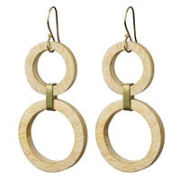 Lomas Earrings, Light Wood