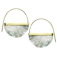 Zahara Earrings, Sunburst, Mother of Pearl