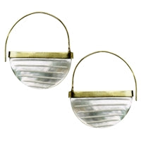 Zahara Earrings, Lines, Mother of Pearl