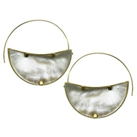 Layla Earrings, Mother of Pearl