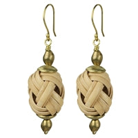 Biscayne Rattan Knot Earring