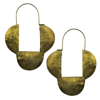 Alba Earring, Brass - Trifoil