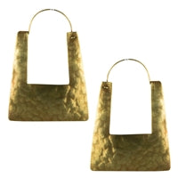 Alba Earring, Brass - Trapezoid