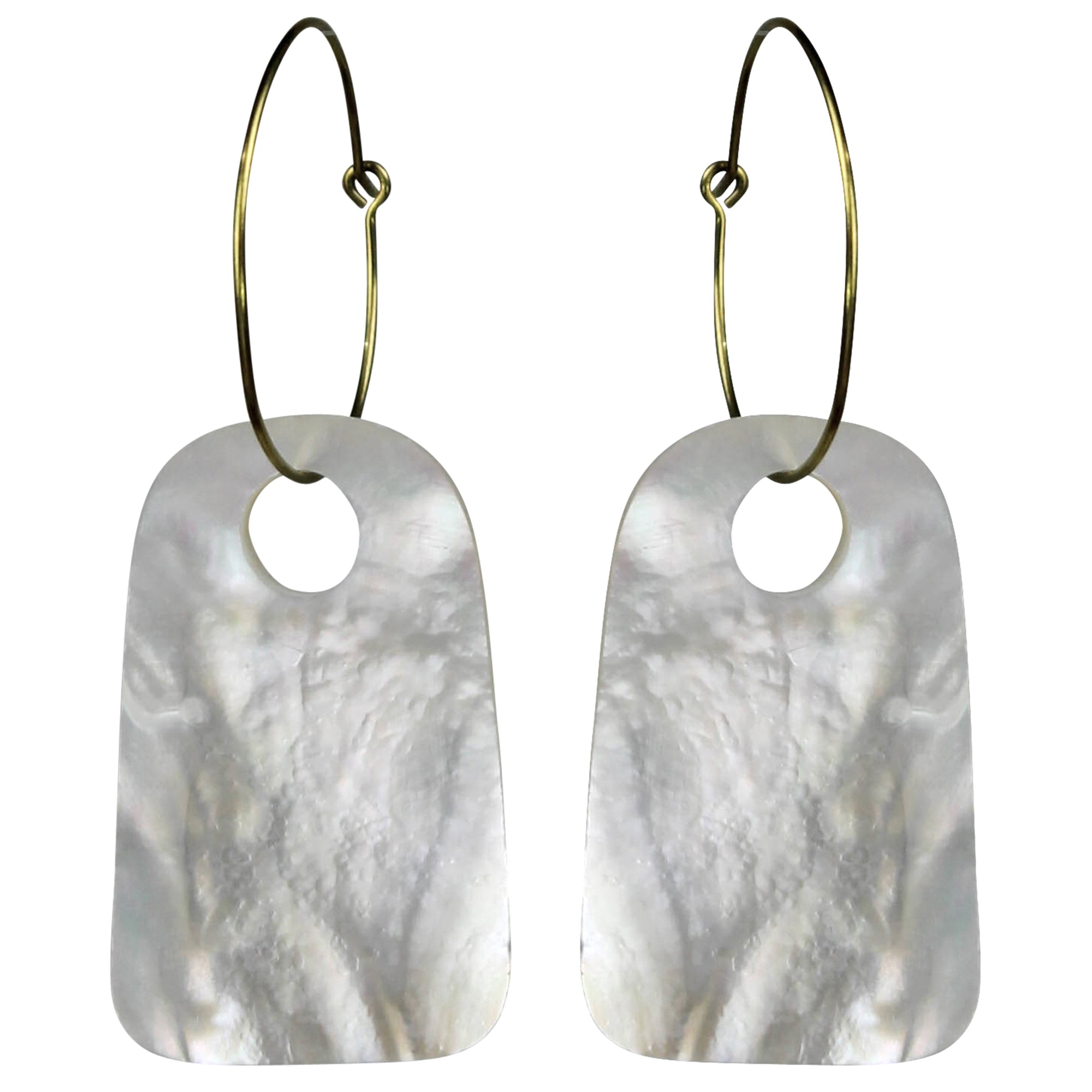 Arched Mother of Pear Earring