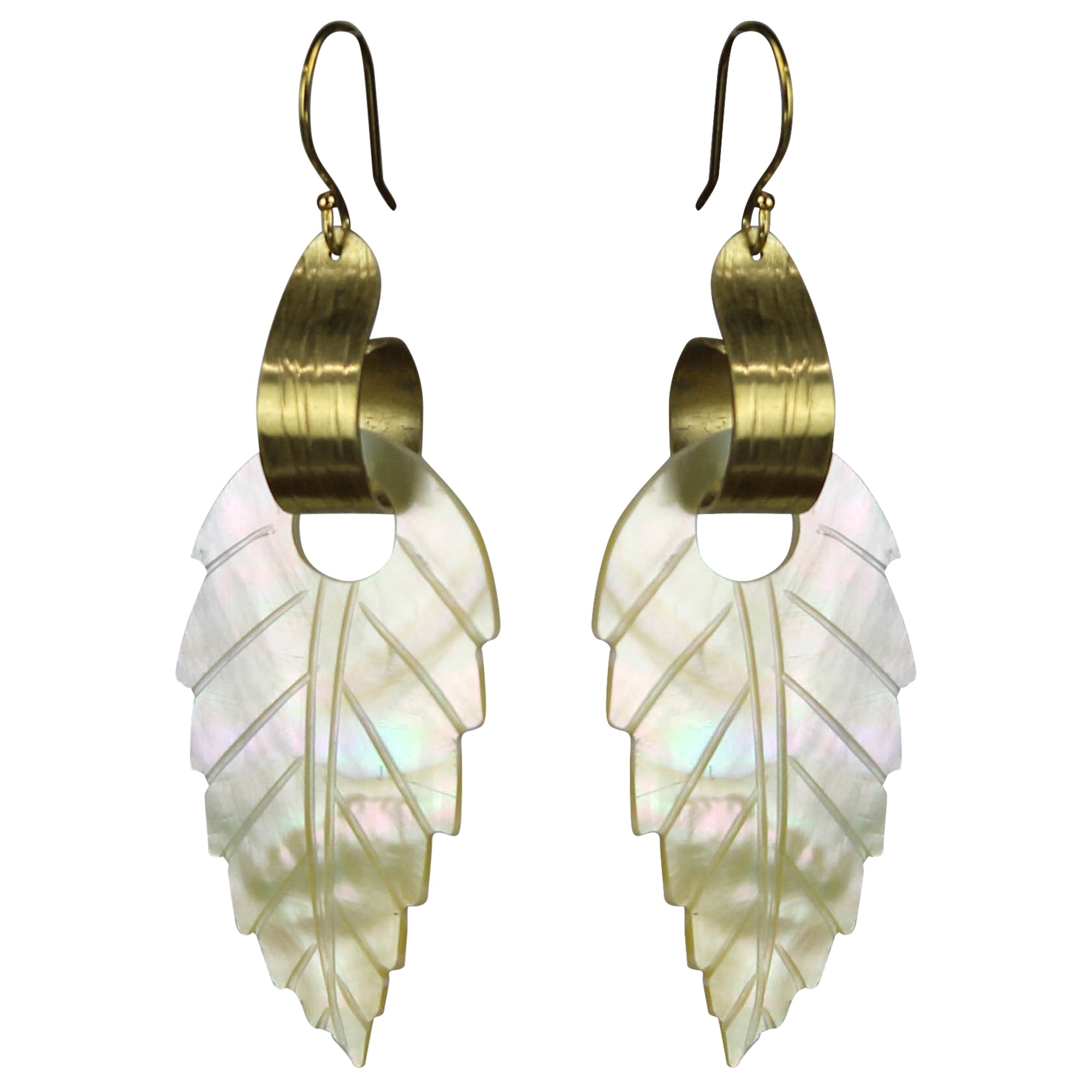 Leaf Mother of Pearl Earring