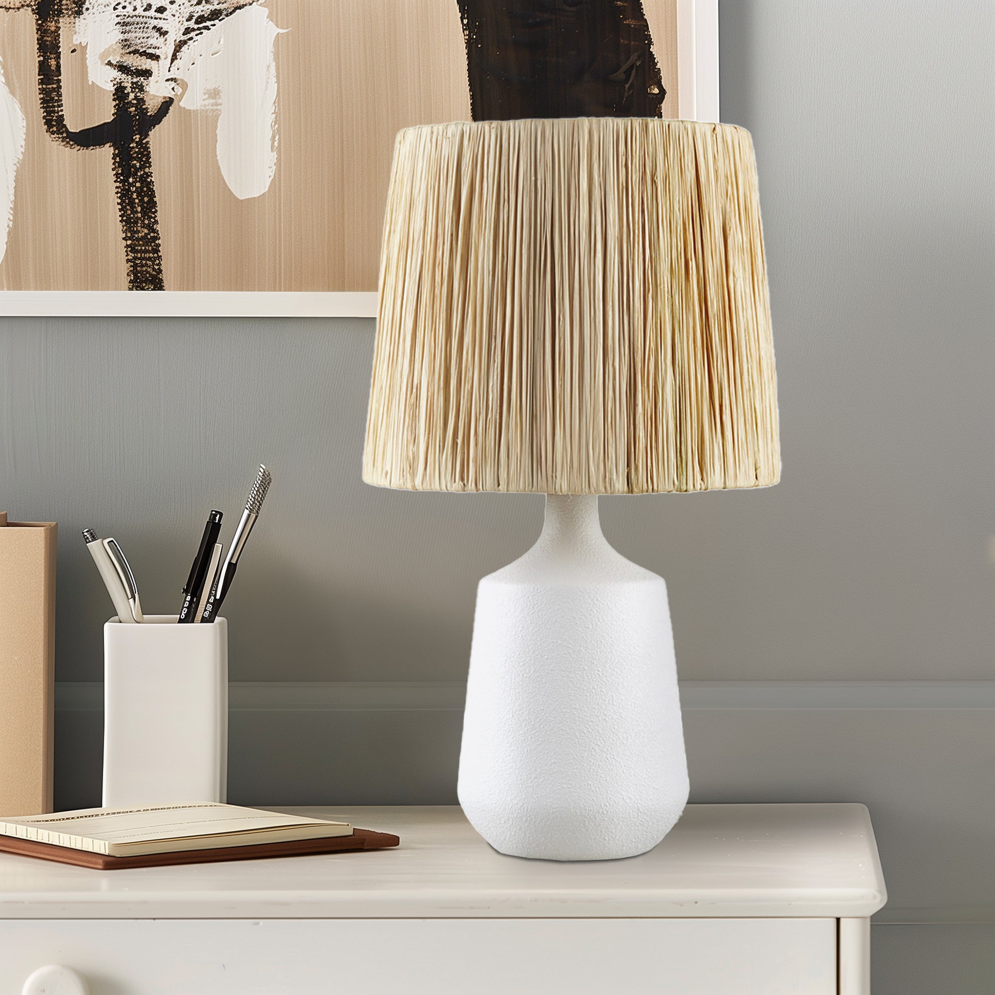 Ethra Ceramic Table Lamp with Handles