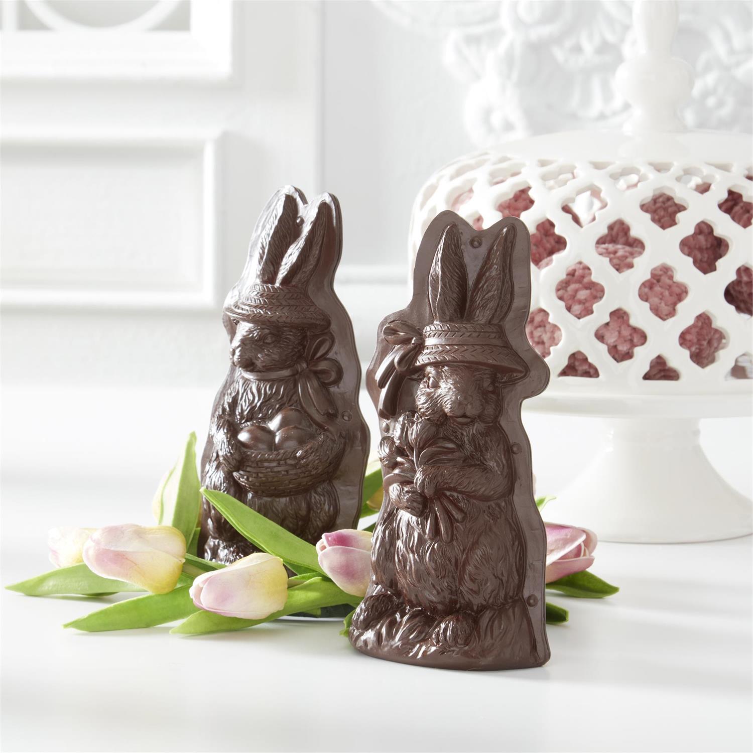7..75" Easter Hat Bunnies Chocolate Mold