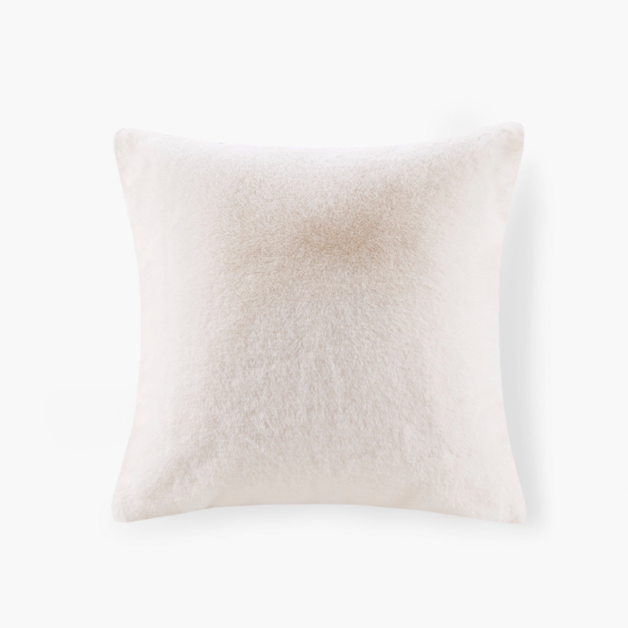 Sable Solid Faux Fur Square Decor Pillow