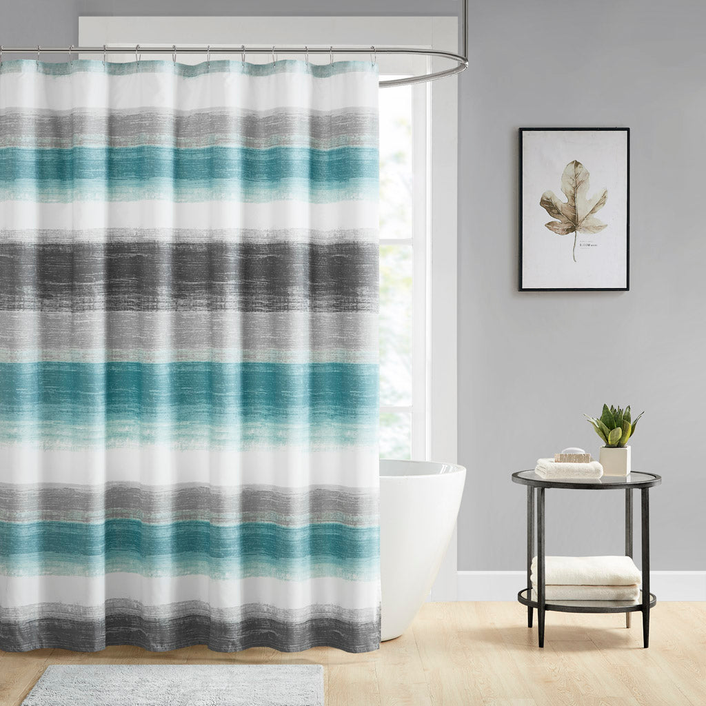 Saben Stripe Print Shower Curtain