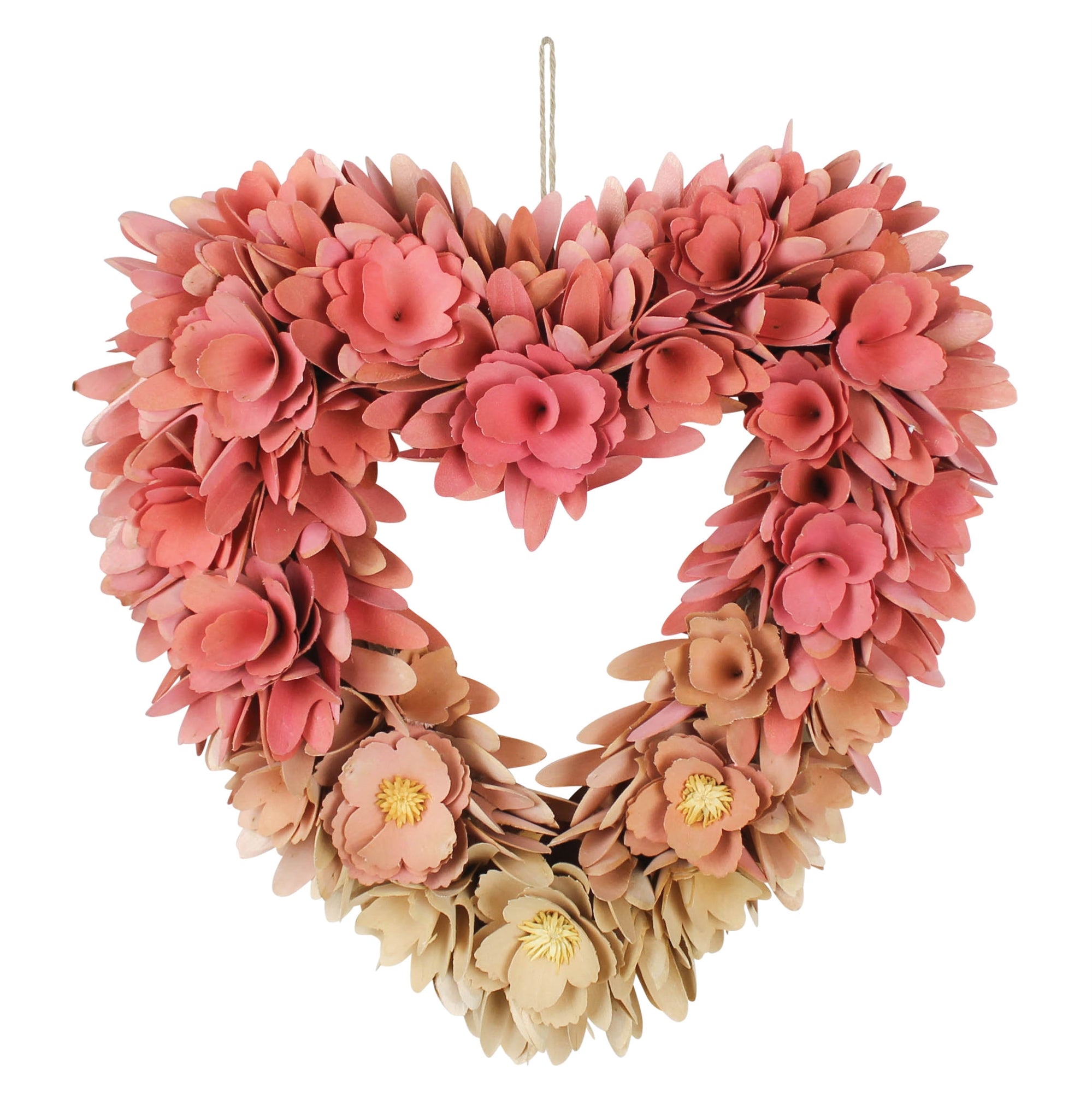 Wood Shaving Wreath - Heart