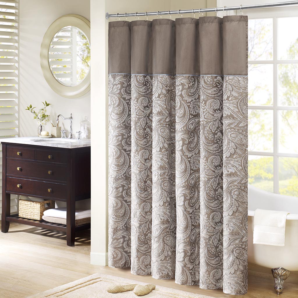 Aubrey Jacquard Shower Curtain