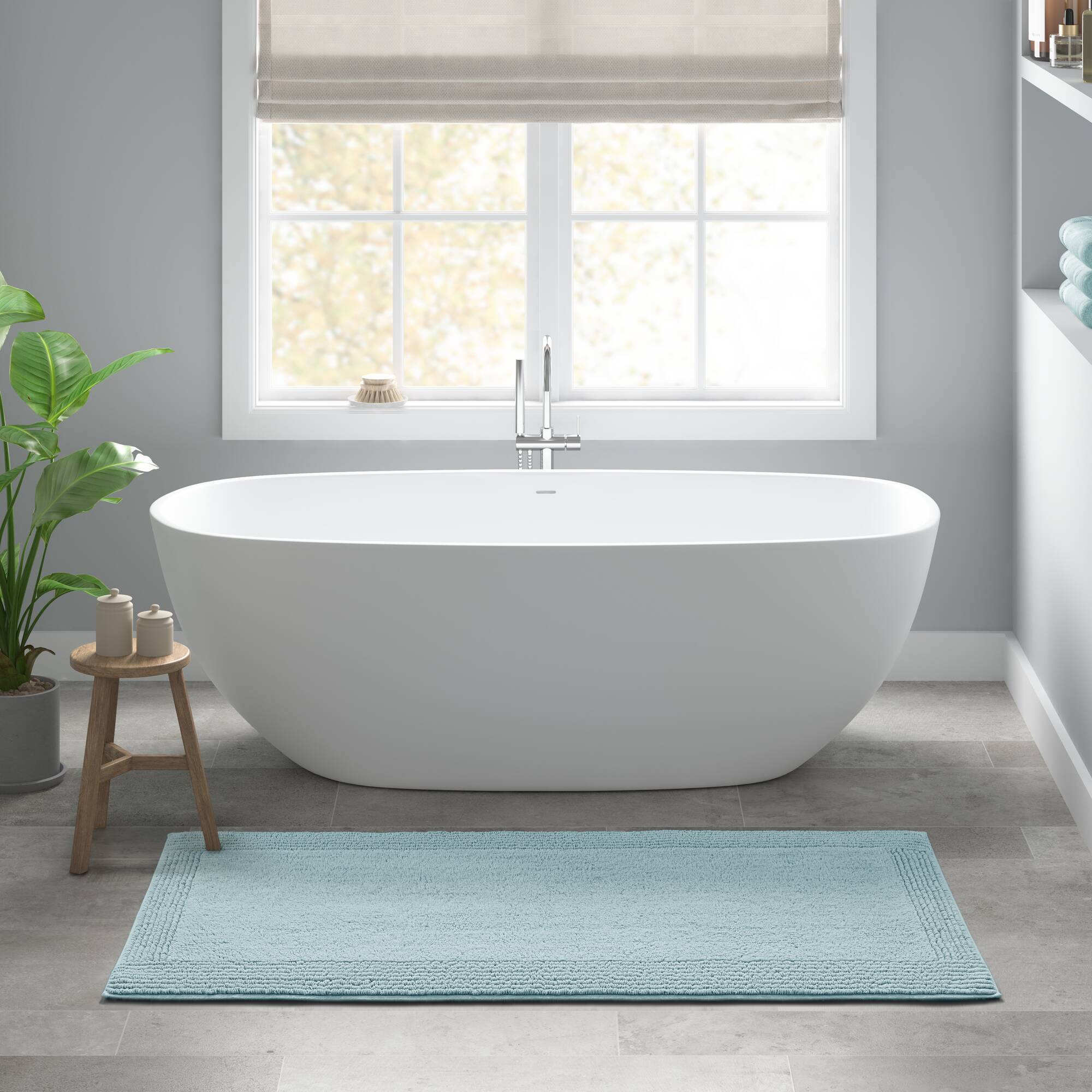 Splendor 100% Cotton Tufted 3000 GSM Reversible Bath Rug