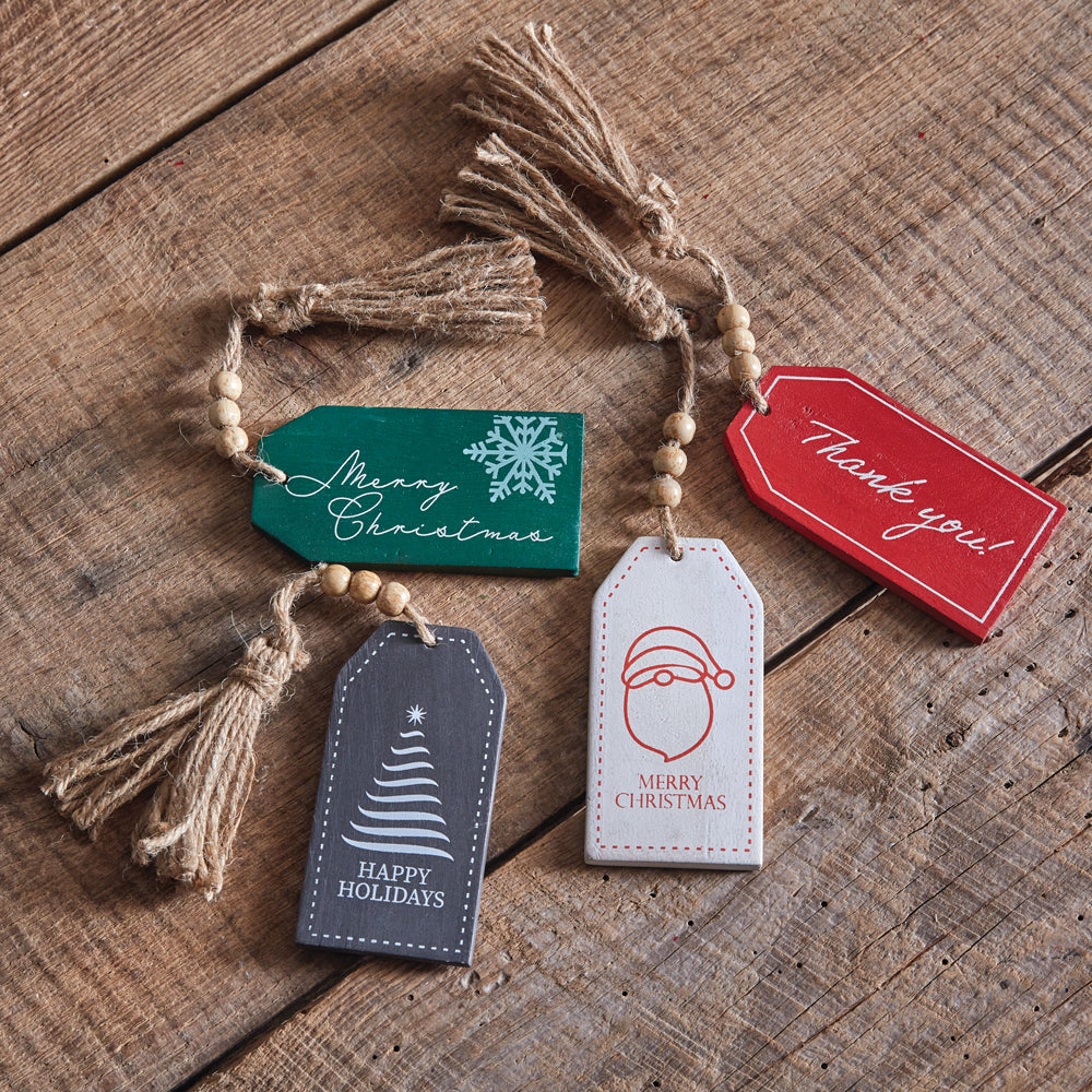 Christmas Wood Tags (S/4)