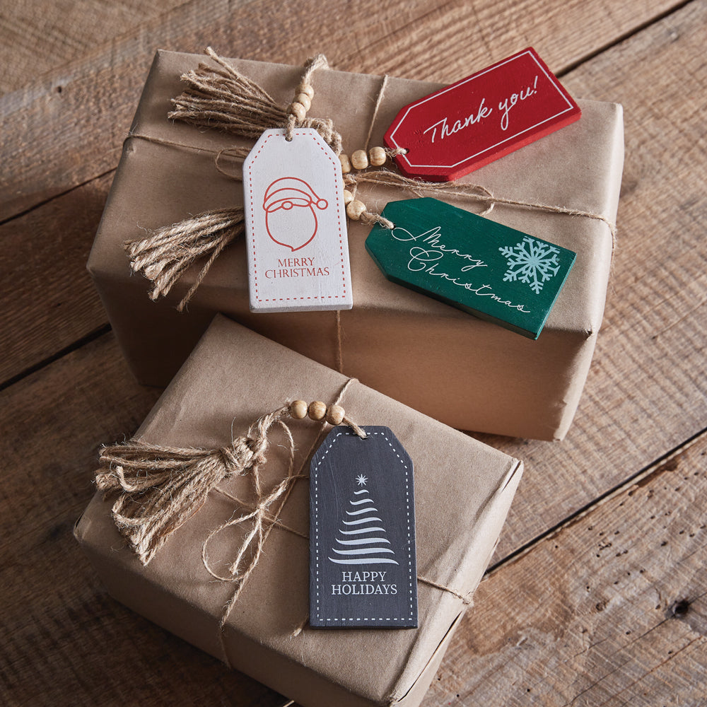 Christmas Wood Tags (S/4)