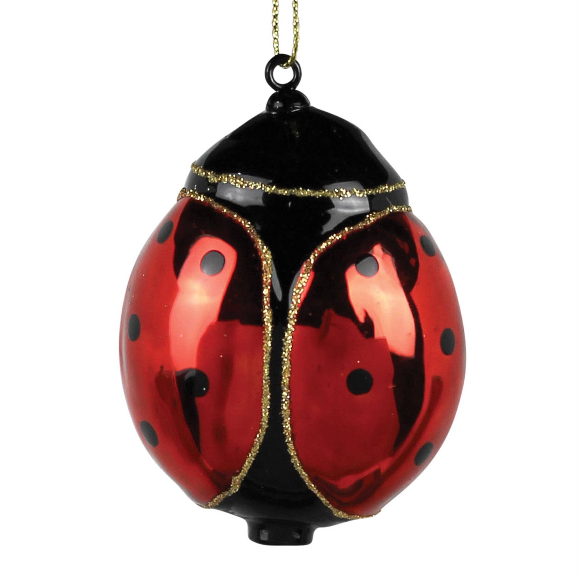 Ladybug Ornament, Glass