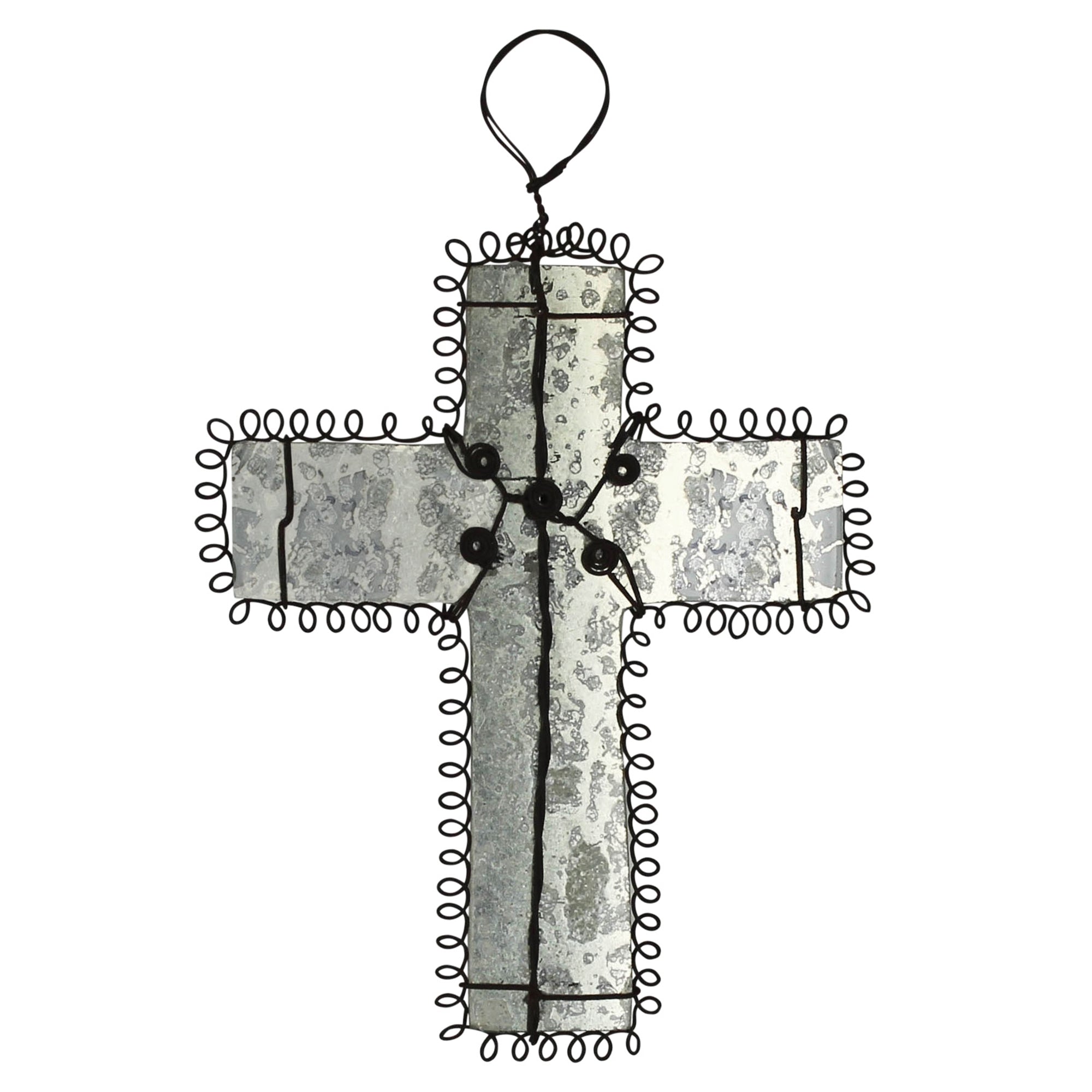Milagro Cross Ornament, Glass